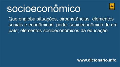 O Que Significa Socioeconômico - Significado de Socioeconômico