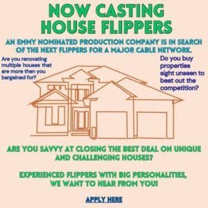 Casting Experienced House Flippers Nationwide For Major Cable Company