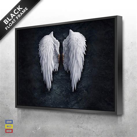 Black and White Icarus Canvas Art. Inspirational Angel Wings Canvas– e-Bazaart