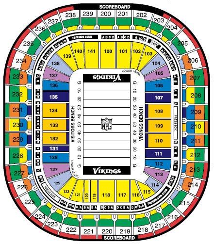 Vikings Stadium Seating Chart Vikings Stadium Seating