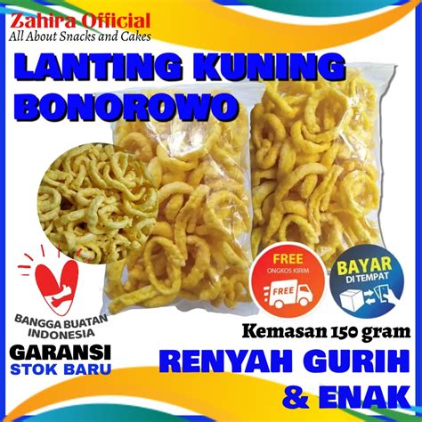 Jual Lanting Klanting Singkong Kuning Bonorowo Oleh Oleh Kebumen