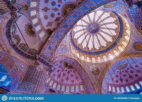 Interior of the Sultanahmet Mosque in Istanbul, Turkey Stock Photo ...