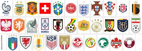 Collection Of National Football Team Logos All Over The World