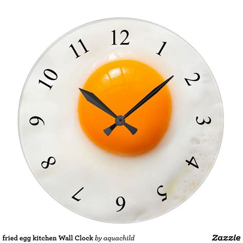 Fried Egg Kitchen Wall Clock Zazzle Wall Clock Clock Kitchen Wall