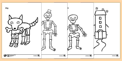 Colouring Sheets To Support Teaching On Funnybones Twinkl