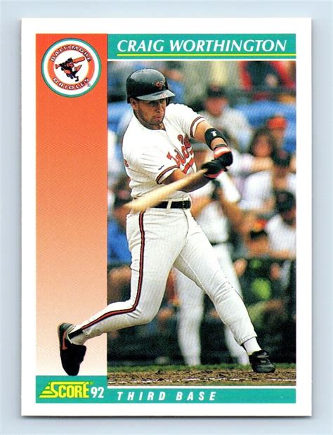 Score Craig Worthington Baltimore Orioles Ebay