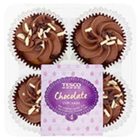 Calories in Tesco 4 Chocolate Cupcakes, Nutrition Information | Nutracheck