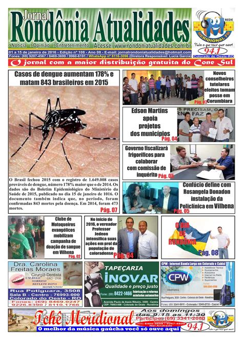 Calaméo Jornal Rondônia Atualidades Edição 108