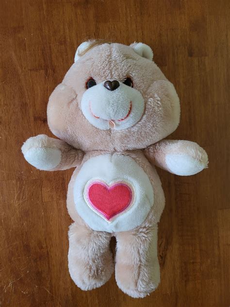 Vintage Care Bears Tender Heart Bear Plush Kenner Etsy