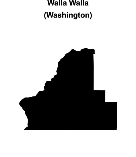 Walla Walla County, Washington blank outline map 47450572 Vector Art at