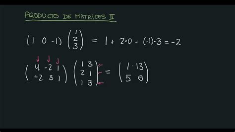 Ejercicios De Producto De Matrices 2 Youtube