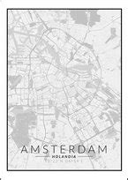 Galeria Plakatu Plakat Amsterdam Mapa Czarno Bia A X Cm