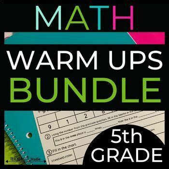 5th Grade Math Warm Ups Morning Work Printable For The ENTIRE YEAR Math