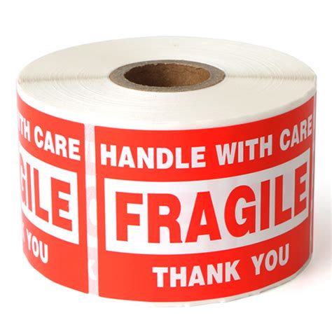 Handle With Care Fragile Thank You Warning Stickers For Shipping Labels