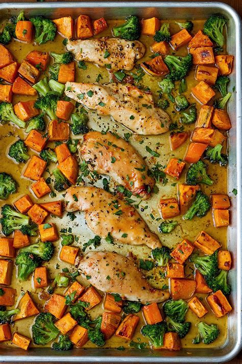 Sheet Pan Maple Glazed Chicken With Sweet Potatoes Eatwell