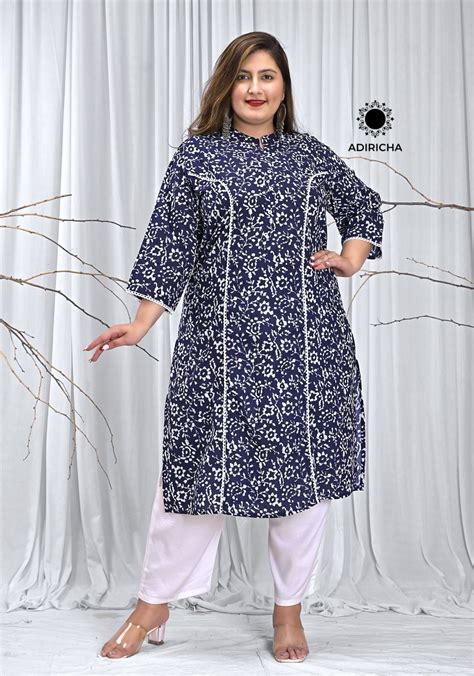 Buy Latest Plus Size Kurtis For Women Adiricha