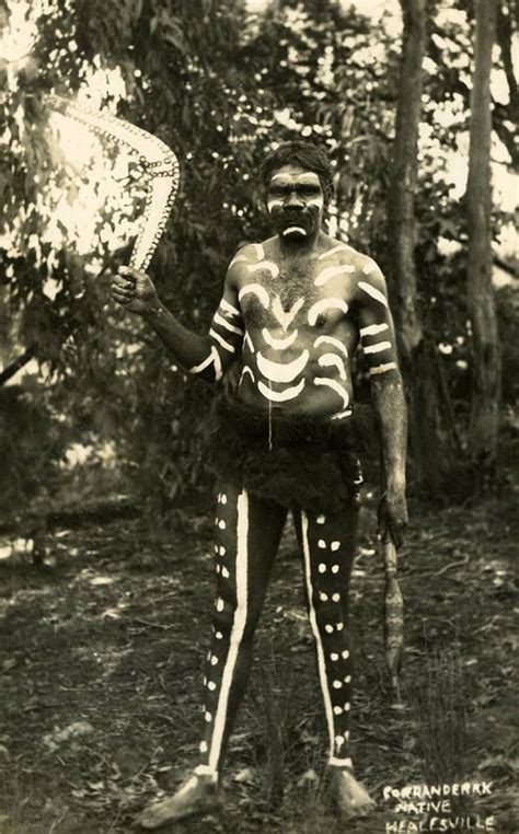 Ididj Australia An Early Postcard Of Kulin Nation Man With Ceremonial