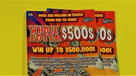 SOOD 990 TWO 5 WHOLE LOTTA 500s Florida Lottery Scratch Tickets