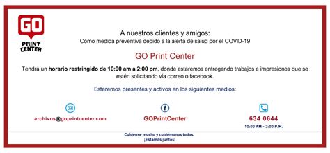 Aviso Importante Go Print Center Tijuana