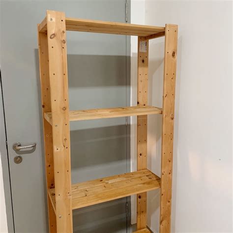 Ikea Wood Shelf 4 Tier Furniture And Home Living Furniture Shelves