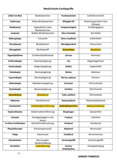 Begriffe All In Fsp Begriffe Medizinische Fachbegriffe Zellen Im