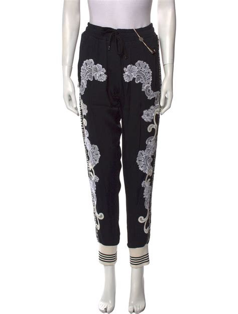 Dolce And Gabbana Floral Print Skinny Leg Pants W Tags Black 11 25