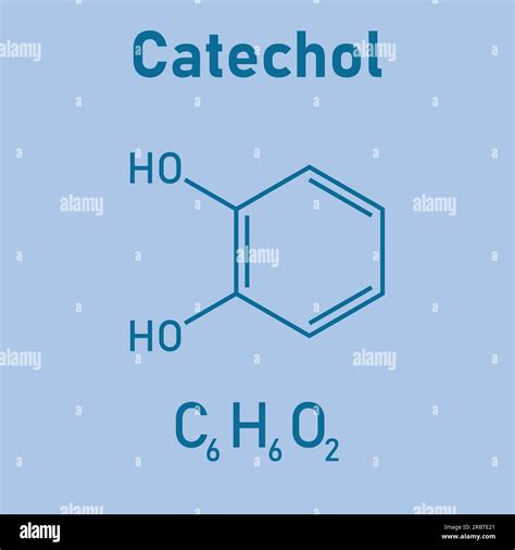 Chemical structure of Catechol (C6H6O2). Chemical resources for ...