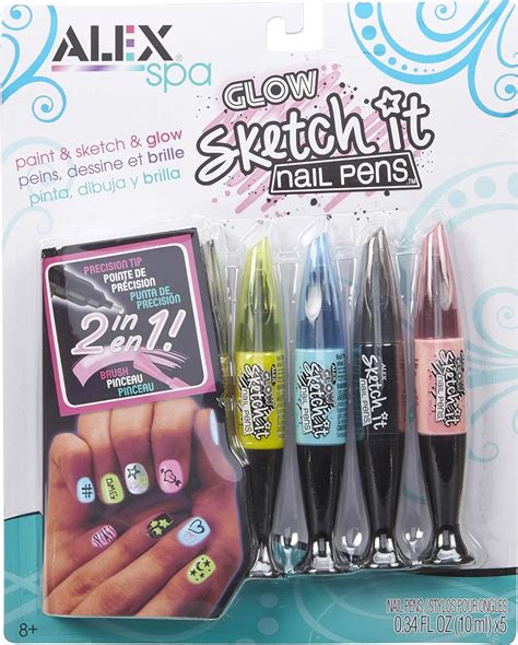 Alex Spa Glow Sketch It Nail Pens Girls Fashion Activity