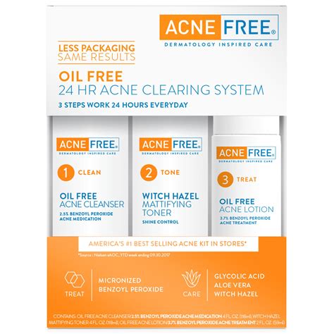 Mua Acne Free 3 Step 24 Hour Acne Treatment Kit Clearing System W Oil