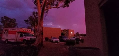 Lightning through a rainbow during the storm tonight : r/Tucson