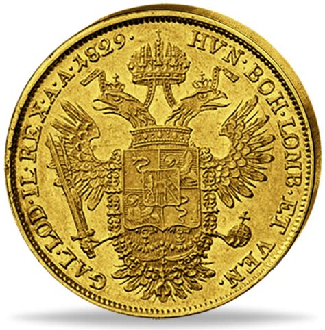 Sovrano 1829 M Mailand Kaiser Franz II Goldmünze der Habsburger