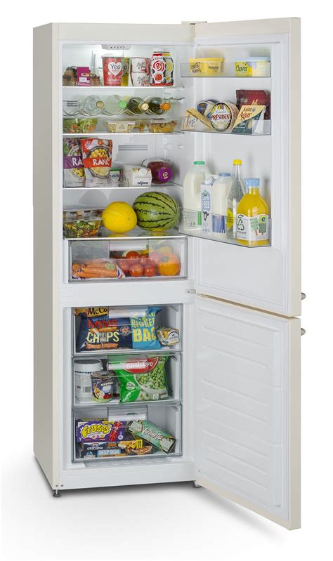 Montpellier Mab386ec Retro No Frost Fridge Freezer Cream