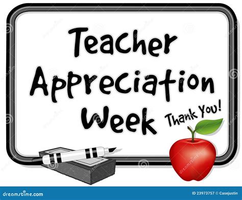 Teacher Appreciation Week Whiteboard Stock Vector Illustration Of