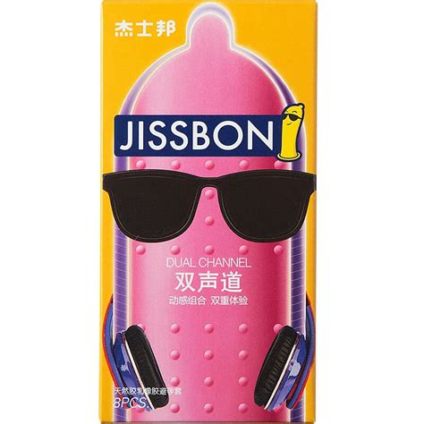 8pcs Dual Channel Jissbon Condom With Dotted For Men Sex Particle