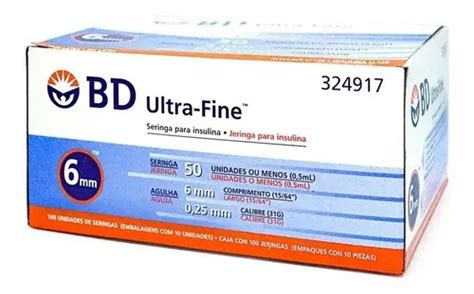 Bd Ultra Fine Jeringa De Insulina Ml Aguja G Mm U Cuotas