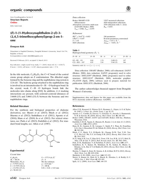 PDF E 1 1 Hydroxynaphthalen 2 Yl 3 2 4 5 Trimethoxyphenyl