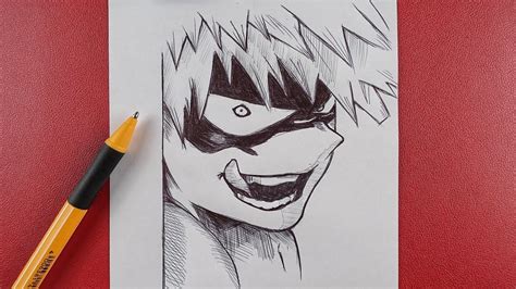 How To Draw Bakugo My Hero Academia Pen Sketch Step By Step Youtube