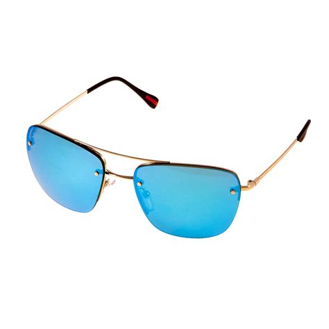 Prada Rimless Aviator Sunglasses Gold Blue Smith Gant Dsquared Touch Of Modern