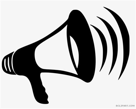 Cheerleading Megaphone Clipart Black And White