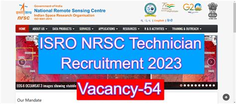 Isro Nrsc Technician Recruitment 2023 Apply Online Now