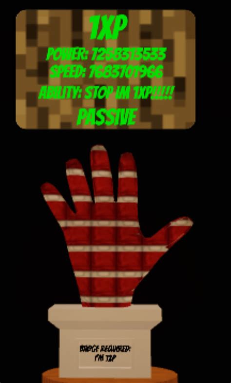 My glove ideas (they are all made in slap battles: glove maker) | Fandom