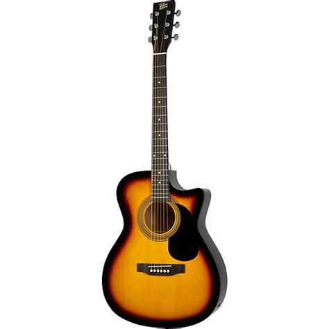 Rogue Ra Concert Cutaway Acoustic Electric Guitar Sunburst Guitar