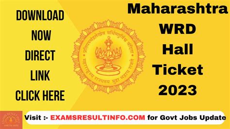 Maharashtra Wrd Hall Ticket 2023 Answer Keyout Download Link