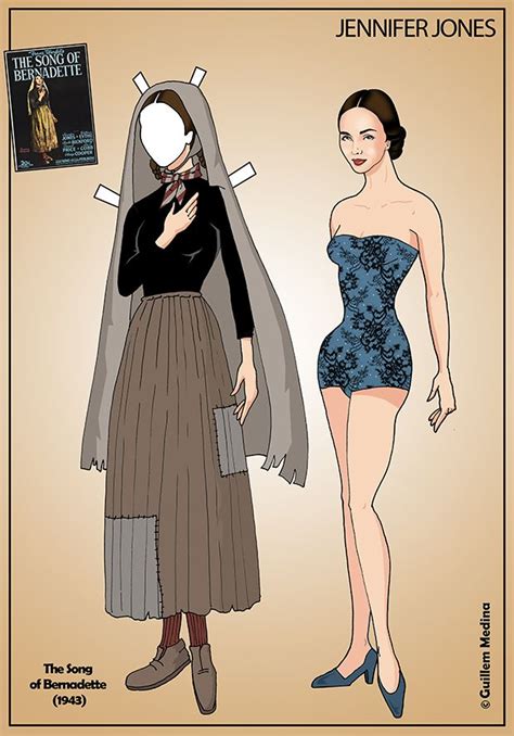 Jennifer Jones Paper Doll By Guillem Medina Moda De Papel Figurines