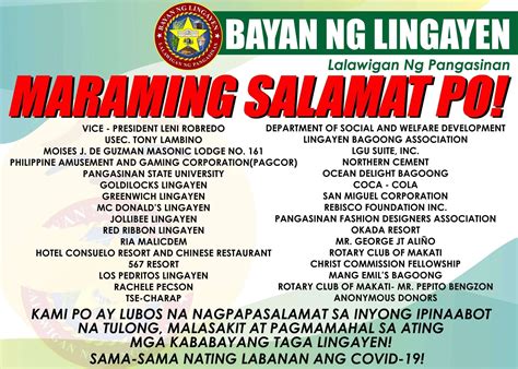 Bayan ng Lingayen Maraming Salamat