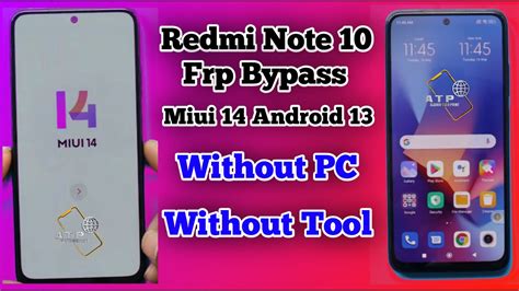 Redmi Note 10 Frp Bypass Miui 14 Frp Bypass Android 13 Without PC