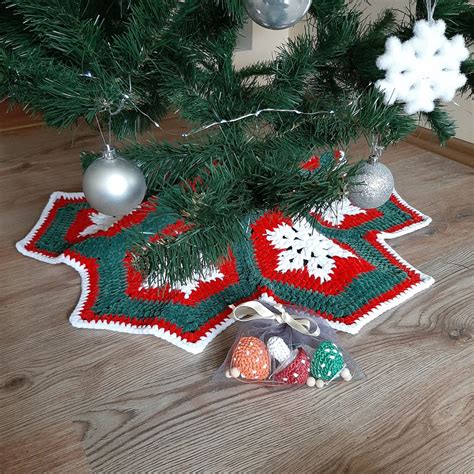 Tree Skirt Granny Square Crochet Pattern Boho Christmas Tree - Etsy