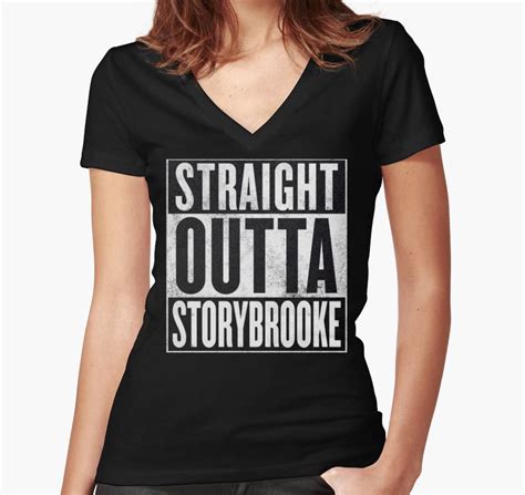 Straight Outta Storybrooke Fitted V Neck T Shirt For Sale By Nemjames