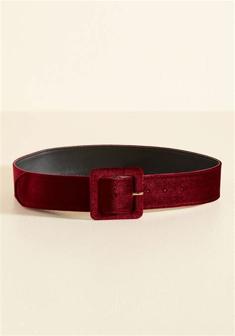 Haute Habits Velvet Belt In Burgundy Readying Up In The Most Marvelous