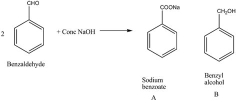 réaction de cannizzaro sur le benzaldéhyde